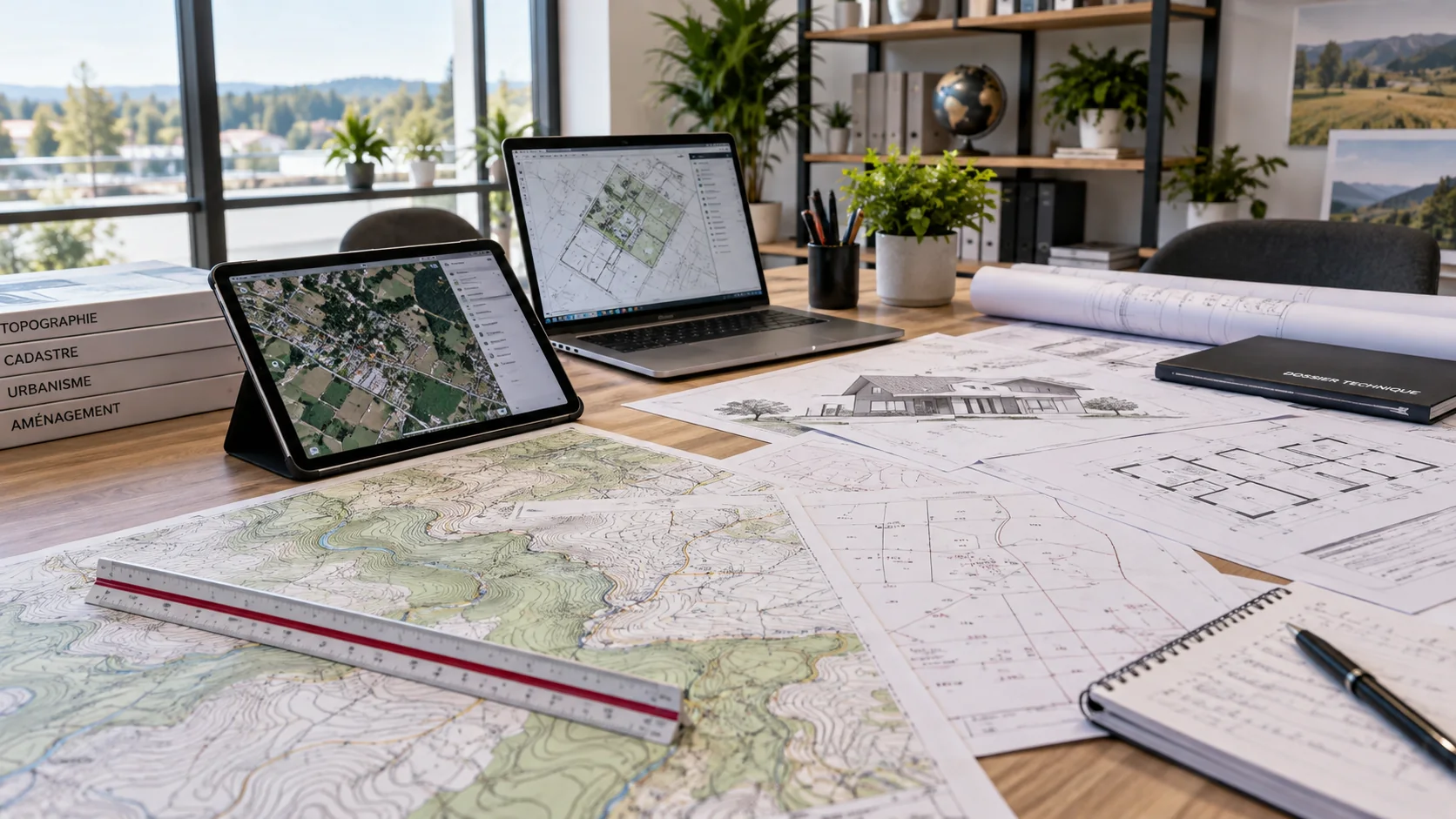 Plans cadastraux et topographiques utilisés pour l'analyse foncière